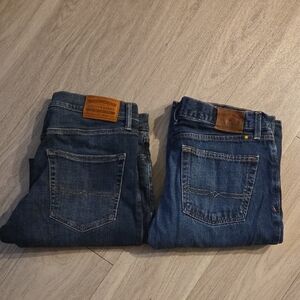 2 Men's Lucky Brand.Size 32×32. Straight Med Dark Shade.